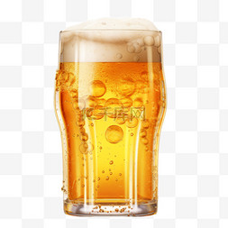 啤酒图片_啤酒杯子立体写实气泡装饰图案素