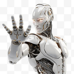科技感3d人工智能机器人元素