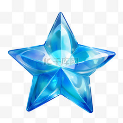 星星蓝色光可爱多彩素材装饰图案
