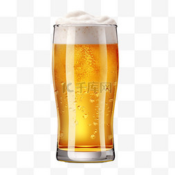 勇闯啤酒图片_啤酒啤酒杯写实白色气泡装饰图案