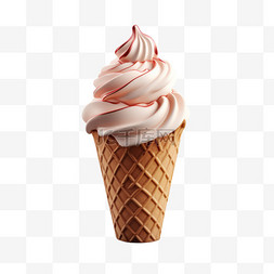 绿豆沙冰淇淋图片_夏日水果冰淇淋圣代冷饮甜品甜筒