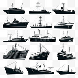 黑色邮轮图片_轮船和小船。驳船、游船、航运和