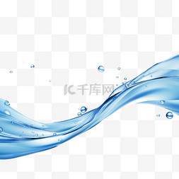 的水滴图片_矢量蓝背景，晶莹剔透的水滴