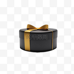 3d元素礼盒黑色金色元素