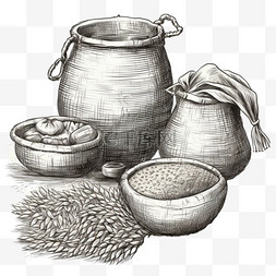 农地图片_袋装和碗装米粒草图集
