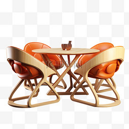 3D立体家居家居桌椅餐桌双人沙发