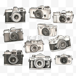 相机镜头手绘图片_手绘相机系列