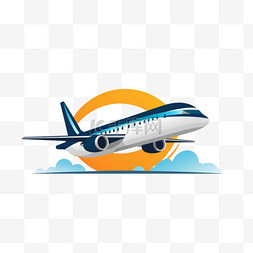 航空飞机图片_飞机图标矢量插图设计标志模板