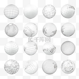 线框球体的各种设计集合