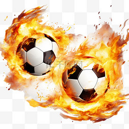 火焰足球图片_火球背景中的足球