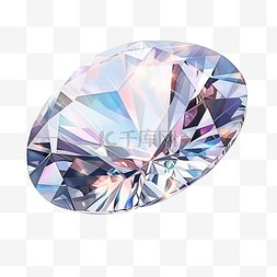 圆形钻石写实元素装饰图案
