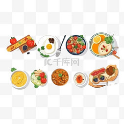 美食网站模板图片_平面设计的食品脸谱封面