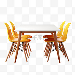 木制餐桌椅图片_3D家居家居桌椅餐桌元素