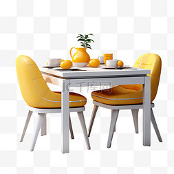 3D立体家居家居桌椅餐桌双人沙发
