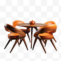 木制餐桌椅图片_3D立体家居家居桌椅餐桌双人沙发