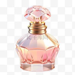 香水淡粉色香水瓶写实元素装饰图