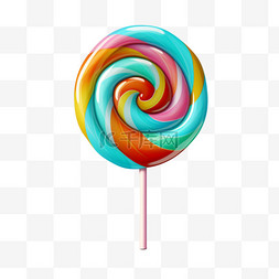 彩色棒棒糖图片_棒棒糖糖果小零食写实元素装饰图