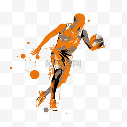 篮球比赛运动员图片_扣篮跳跃飞溅篮球运动员