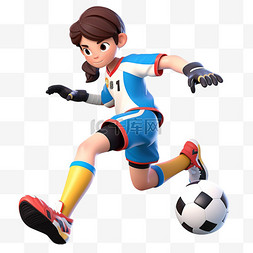 亚运会3D人物竞技比赛女子踢足球
