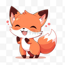 狐狸图片_元素卡通狐狸手绘
