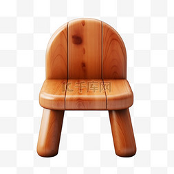 座椅图片_3D木制小椅子小板凳座椅家具元素