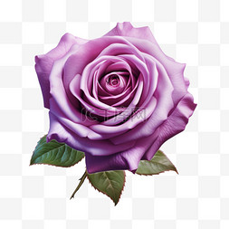 紫色玫瑰写实元素装饰图案