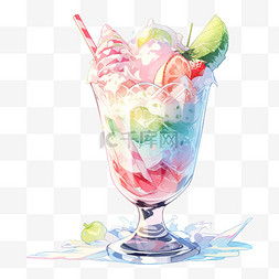 夏季冰淇淋杯酸奶饮料清爽