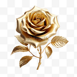 金色玫瑰情侣花朵爱写实元素装饰