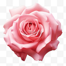 粉色玫瑰花朵单个正面写实元素装