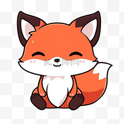 开心狐狸元素卡通