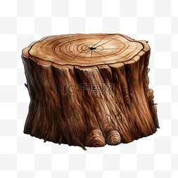 木桩木头真实质感写实元素装饰图
