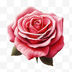 粉色玫瑰单个饱满情侣爱写实元素