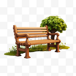 该休息了图片_公园木塑长椅休息椅子园林设施元