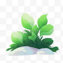 扁平化卡通手绘植物元素