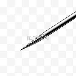 钢笔笔头图片_钢笔笔头金属写实AI元素装饰图案