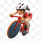 3D亚运会比赛人物女子自行车竞速