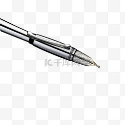 钢笔笔头图片_钢笔笔头特写写实AI元素装饰图案