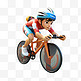 3D亚运会比赛人物男子自行车竞速