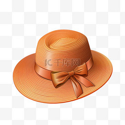 女士帽子帽子图片_帽子草帽遮阳帽女写实AI元素装饰
