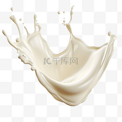 丝滑质感牛奶液体写实AI元素装饰