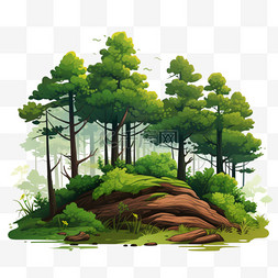 森林手绘图片_森林护理