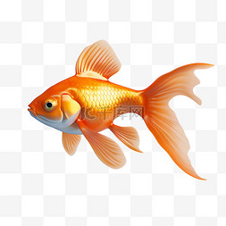 金鱼侧面动物单只AI图案立体免扣