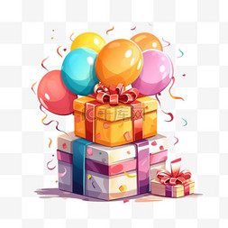 礼品图片_庆祝生日派对气氛礼物盒子礼盒礼