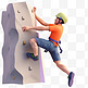 亚运会3D人物竞技比赛男子攀岩