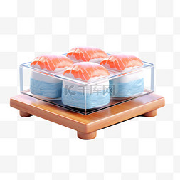 寿司美食3D食物渐变质感图标生活