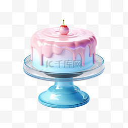 蛋糕图片_3D蛋糕美食图标食物渐变质感生活