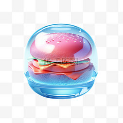 3d汉堡图片_3D图标生活汉堡汉堡包元素食物渐