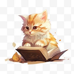 猫在读书