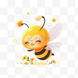 蜜蜂图片_可爱手绘小蜜蜂卡通元素