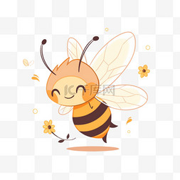 采蜜蜂图片_小蜜蜂可爱卡通手绘元素